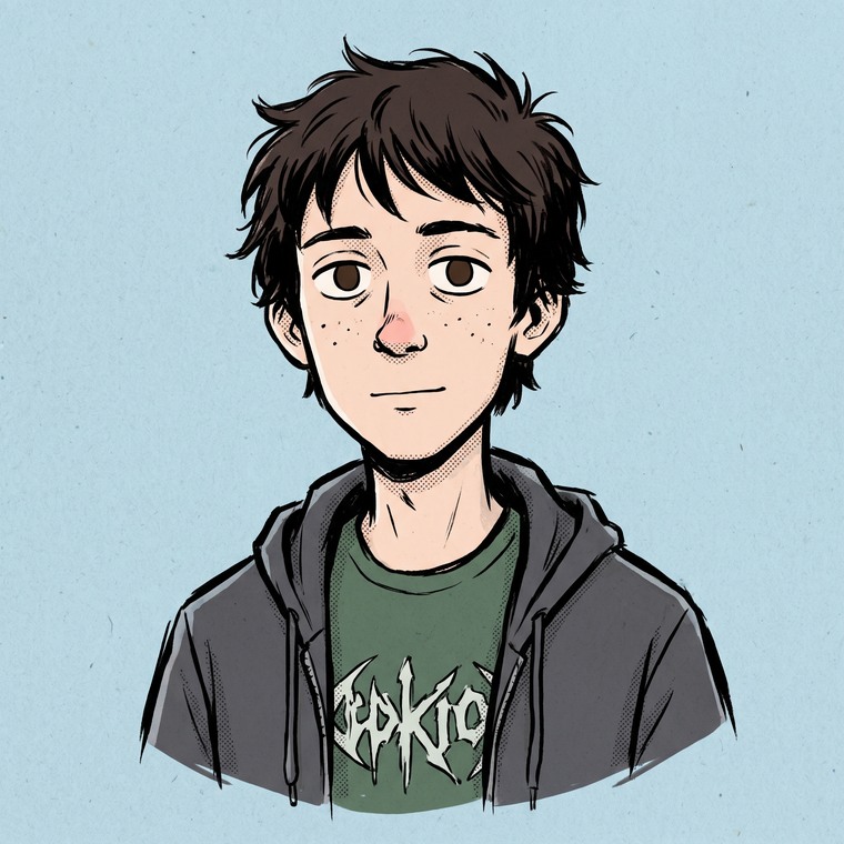 Personnage exemple, style comic